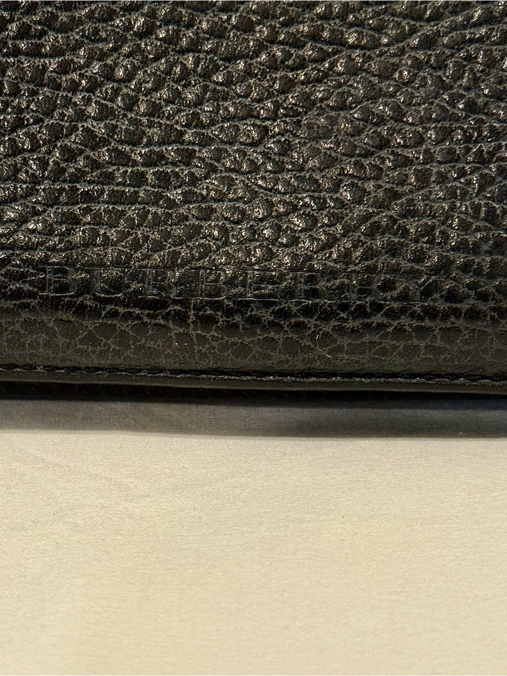 Vintage Burberry Black Pebbled Leather Women’s Wallet - Picture 2 of 13